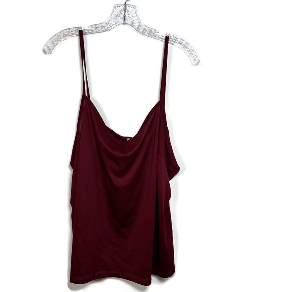 Liz Claiborne 2 Piece Geometric Lace Blouse Set Burgundy Women's 2X Plus Size - Picture 4 of 16